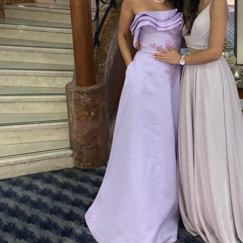 Elegant Lavender Evening Gown